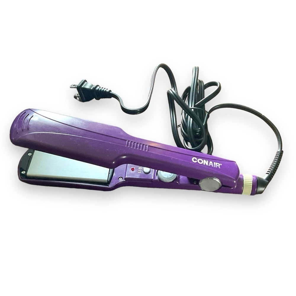 Conair Hair Straightener Flat Iron Styling Tool Digital‎ Wide Purple
